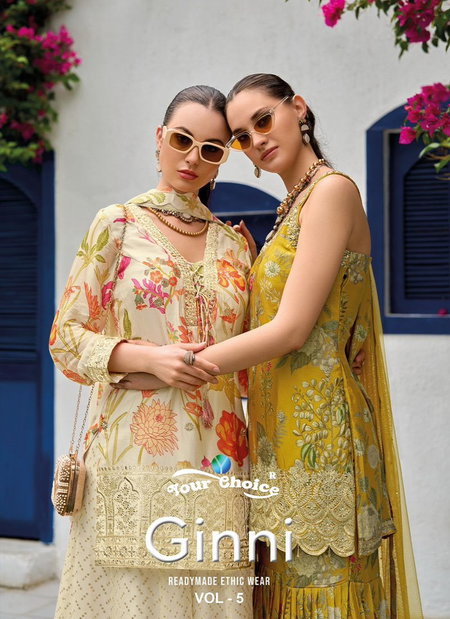 Ginni Vol 5 By Your Choice Designer Chinon Readymade Suits Wholesale Online